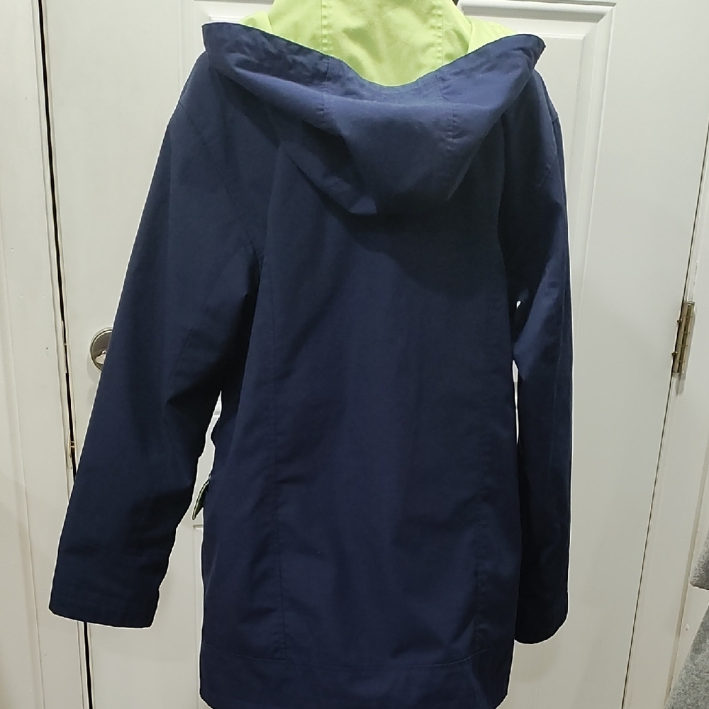 Stylish Navy and Lime Women's Utility Jacket - Picture 6 of 10